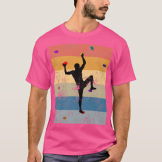 T-shirt Escalade de roche à l'intérieur de la muraille Gri
