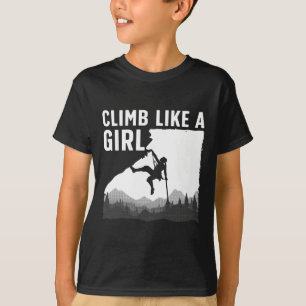 T-shirt Escalade de rochers cool pour femmes filles montag