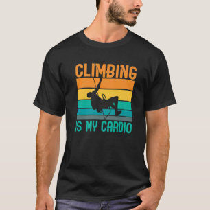 T-shirt Escalade Est Mon Cardio Tree Rock Climber