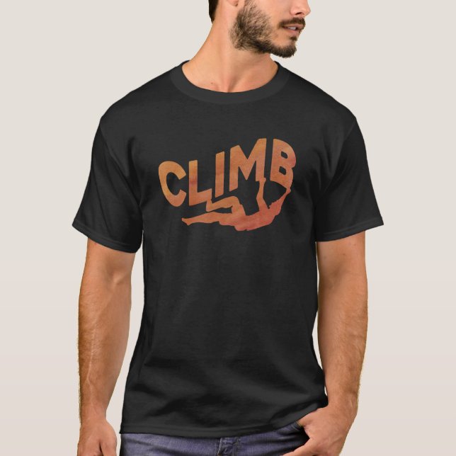 T-shirt Escalade graphique rétro Bouldering Rock Climber M (Devant)