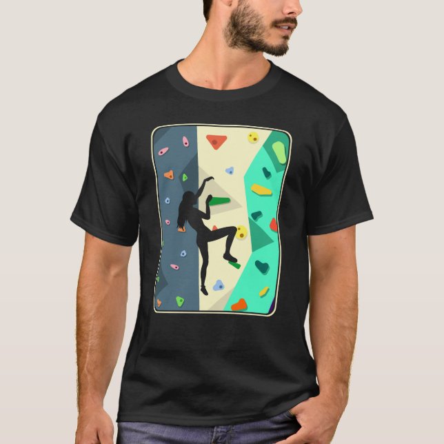 T-shirt Escalade murale fille à l'intérieur bouldering fem (Devant)