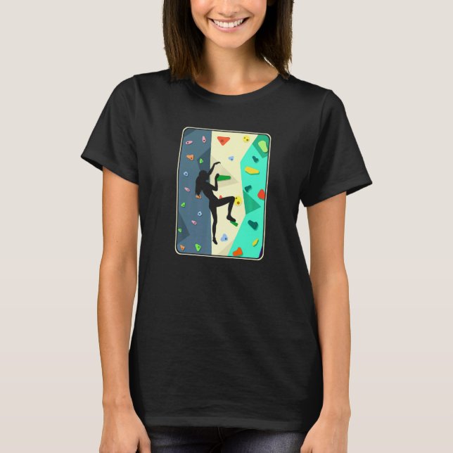T-shirt Escalade murale Fille à l'intérieur Bouldering Fem (Devant)