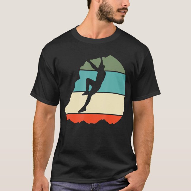 T-shirt Escalade Rock Bouldering Retro Cadeau (Devant)