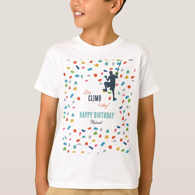 T-shirt Escalade Rocks Jote Anniversaire de enfant Party (Devant)