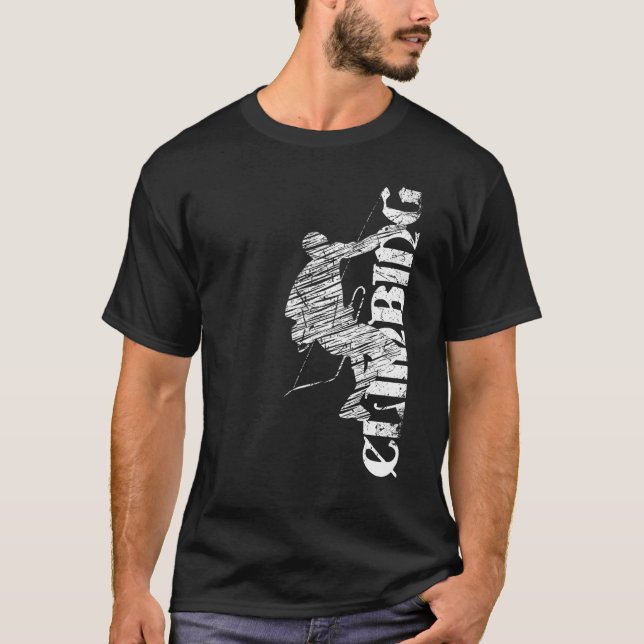 T-shirt Escalade silhouette roche alpinisme 29 (Devant)