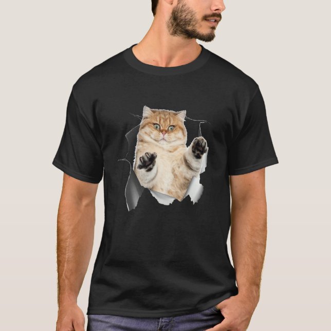 T-shirt Escaping Cat (Devant)