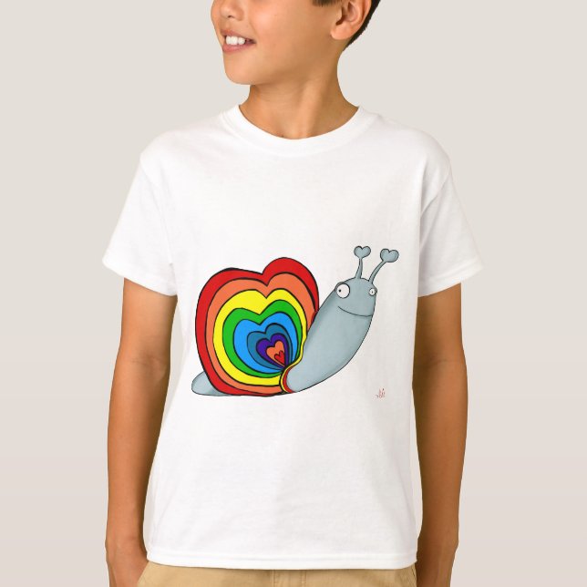 T-shirt Escargot d'arc-en-ciel (Devant)