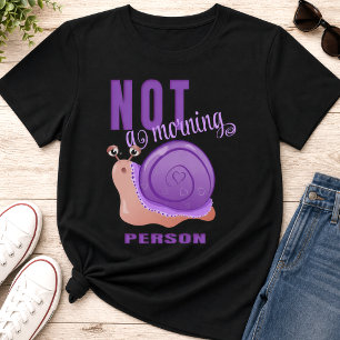 T-shirt Escargot drôle endormi avec coquille coeur violet
