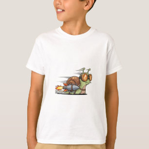 T-shirt Escargot Fusée Rapide avec Lunettes Enfants