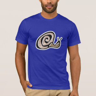 T-shirt Escargot mignon ; Bleu