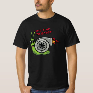 T-shirt Escargot rapide mignon avec poussoir turbo moteur