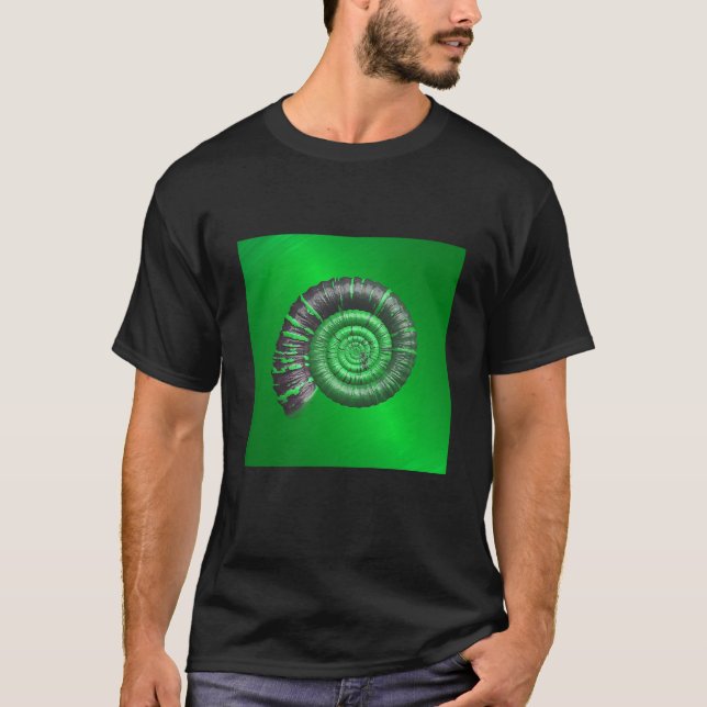T-shirt Escargot vert comme créature (Devant)