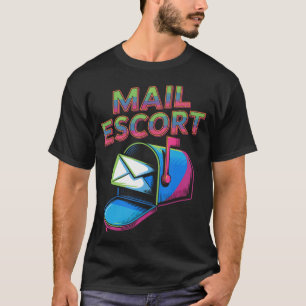 T-shirt Escorte de Courrier Drôle Travailleur Postal Livra