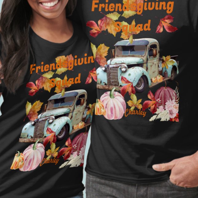T-shirt Escouade d'action d'amitié personnalisée Thanksgiv (Créateur téléchargé)