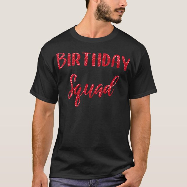 T-shirt Escouade d'anniversaire, places d'anniversaire, An (Devant)