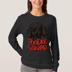 T-shirt Escouade de caniche noire