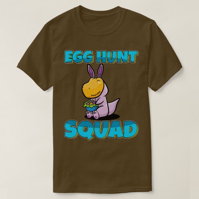 T-shirt Escouade de chasse aux oeufs Cute Dino Oeufs de Pâ (Design devant)