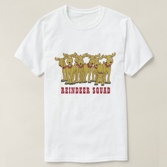 T-shirt Escouade de rennes mignonne drôle objectifs de Noë (Design devant)