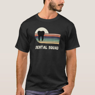 T-shirt Escouade dentaire Dentiste Hygiéniste Retro Dents
