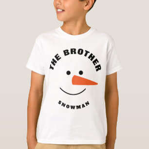 T-shirt Escouade Frère Snowman Visage Correspondant Costum