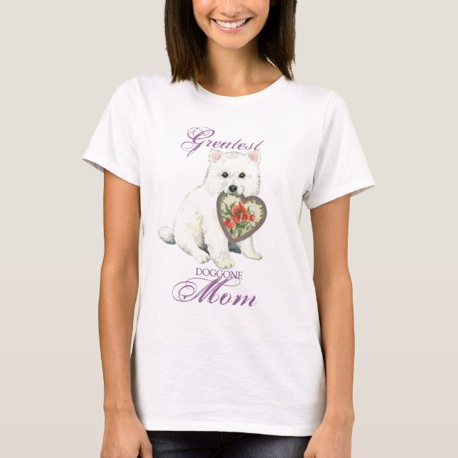 T-shirt Eskie Heart Maman (Devant)