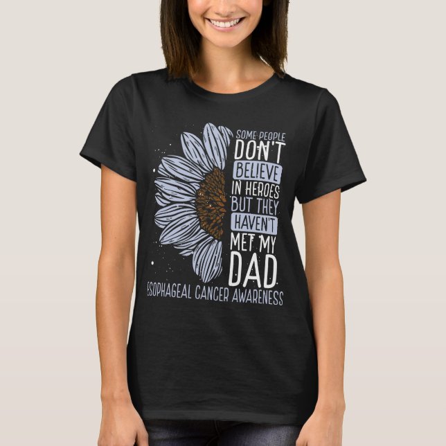T-shirt Esophageal Cancer Awareness Ribbon Papa Warrior (Devant)