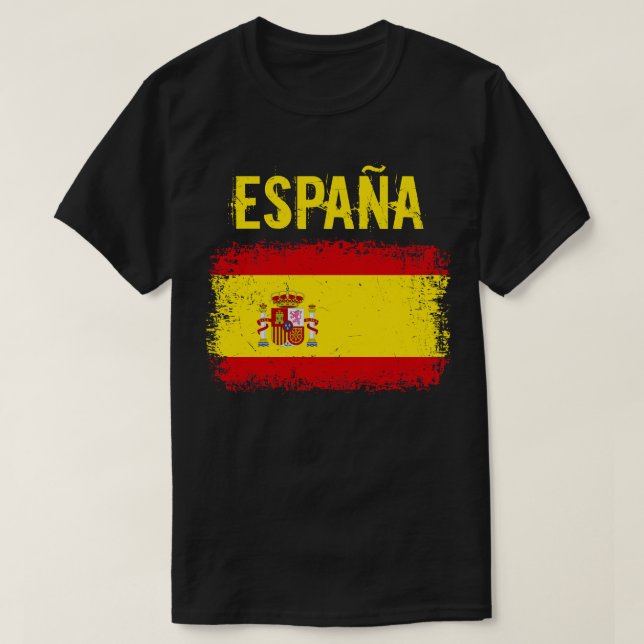 T-shirt Espaa Espagne Espagnol Grunge Drapeau (Design devant)