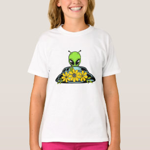 T-shirt Espace Alien Floral