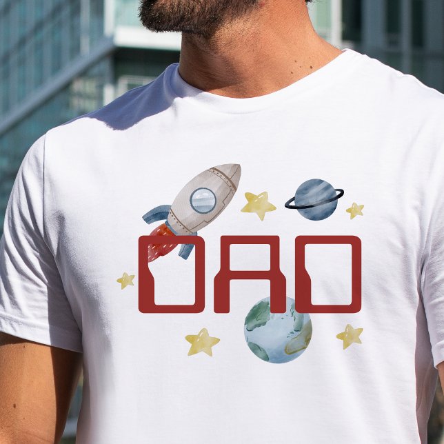 T-shirt Espace Anniversaire Premier Voyage Autour Du Solei (Space Birthday Dad Shirt )