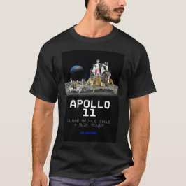 T-shirt Espace apollo 11 lunaire terre cuite homme noir