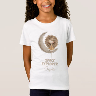 T-Shirt Espace Explorer Fairy Moon Nom personnalisé person