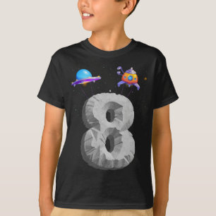 T-shirt Espace Extérieur 8 Ans 8ème Anniversaire Fête Garç