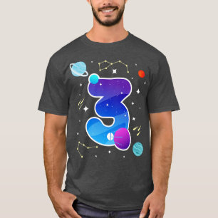 T-shirt Espace extra-atmosphérique 3ème anniversaire fête
