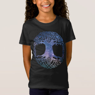 T-Shirt Espace extra-atmosphérique Galaxie Arbre celtique 