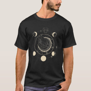 T-shirt Espace Lune non binaire Chat avec indicateur NB no