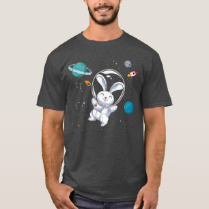 T-shirt Espace Universe Voyage Amoureux des animaux Lapin