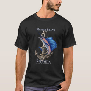 T-shirt Espadon Marlin Poisson Océan Floride Île Merritt