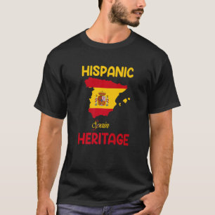 T-shirt Espagne carte Espagne Drapeau Hispanique Héritage 
