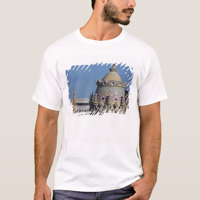 T-shirt Espagne, Catalogne, Barcelone. Le toit de Barcelon (Devant)