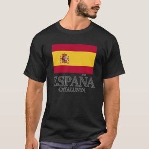 T-shirt Espagne Catalogne Drapeau Voyage Europe Vacances