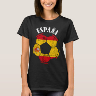 T-shirt Espagne Drapeau Espagne Joueur de Football Espagno