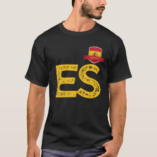T-shirt Espagne Espa a Human Flag Letter E et S Espagne Es