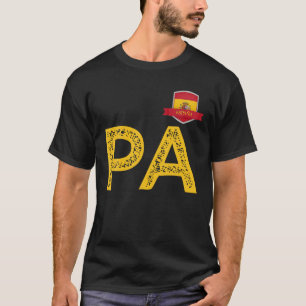 T-shirt Espagne Espa lettre du drapeau humain P et A Espag