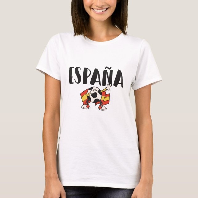 T-shirt Espagne Football Fan Shirt Drapeau (Devant)
