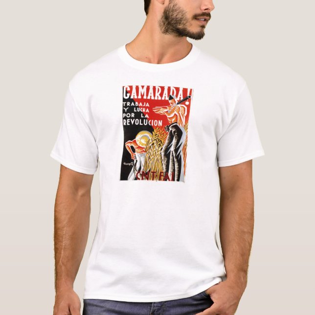 T-shirt Espagne guerre civile CNT-FAI poster original 1936 (Devant)