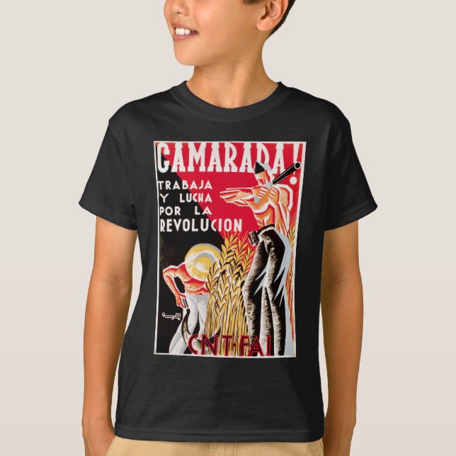 T-shirt Espagne guerre civile CNT-FAI poster original 1936 (Devant)