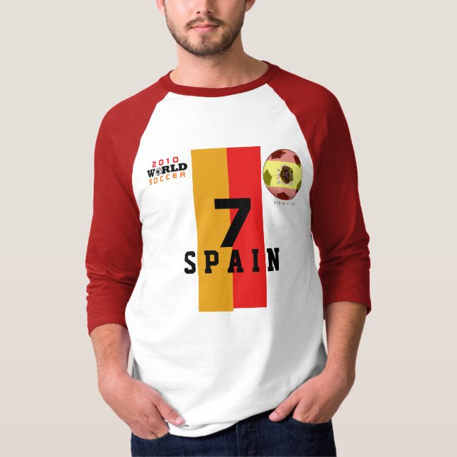 T-shirt espagnol de la Coupe du Monde de chaussure (Devant)