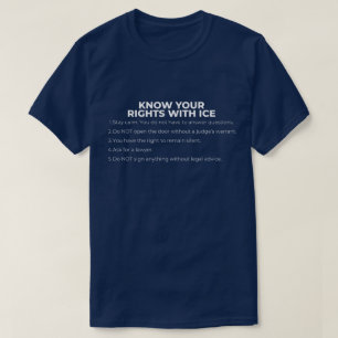 T-shirt Espagnol et Anglais Connaissez vos Droits ICE