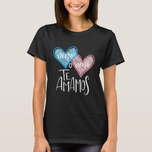 T-shirt espagnol Gender Reveal Nene Nena Te Amanos