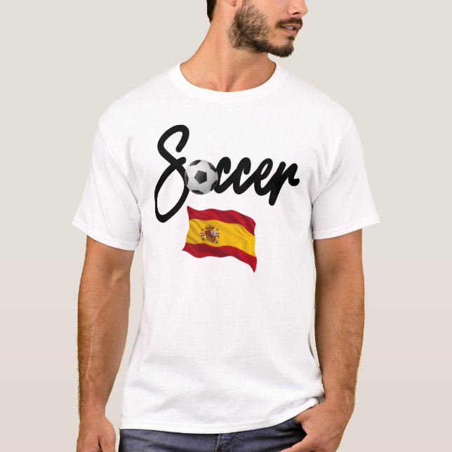 T-shirt Espain Soccer - Spanish Flag (Devant)